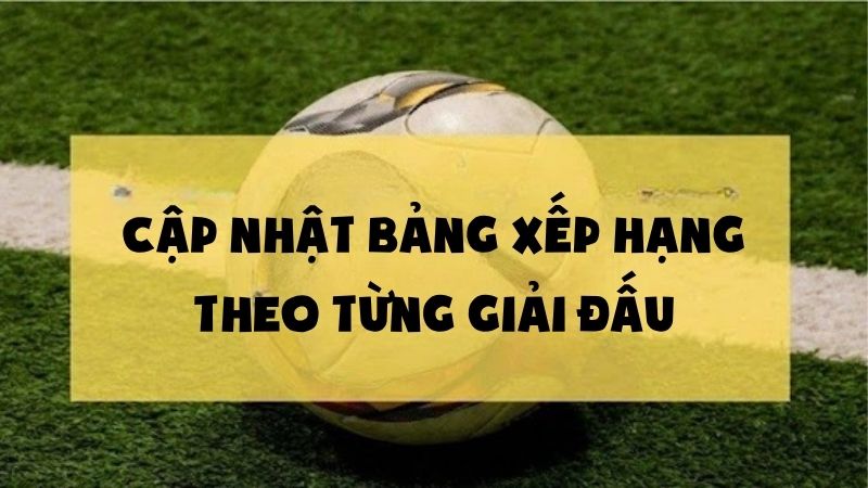 Cập nhật bảng xếp hạng mới nhất hôm nay